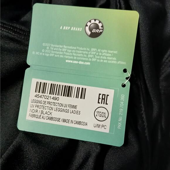 Sea Doo UV Protection Leggings Women's Size 2XL Black Casual Athletic Pants - Picture 7 of 10